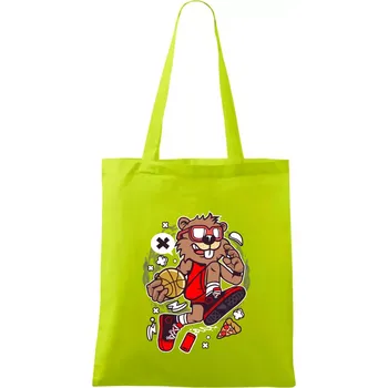 Sysel basket - Taška bavlněná - 42 x 38 cm ( Limetková )