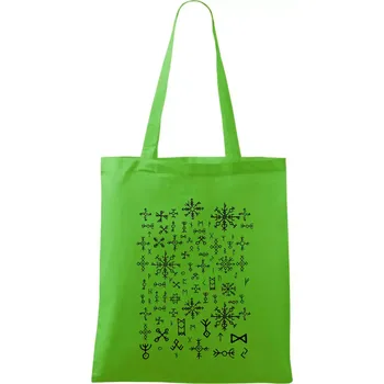 Nákupní taška Vikingské runy - Taška bavlněná - 42 x 38 cm ( Apple Green )