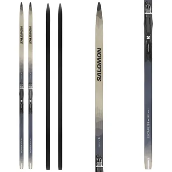 Běžecké lyžování Běžky Salomon Escape 51 Grip s vázáním NNN Černá 182 cm