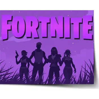 Plakát Sablio Plakát FORTNITE Fialová silueta - 60x40 cm