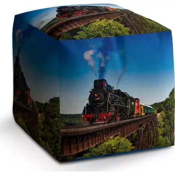 Taburet Sablio Taburet Cube Vlak na mostě: 40x40x40 cm