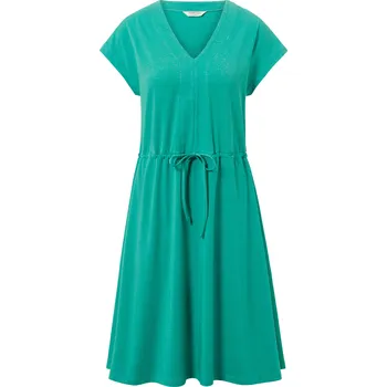 Dámské šaty 661876 - Tchibo - Žerzejové šaty se šňůrkou na zavazování - pro ženy - vel. XL 48/50 - barva: zelená
