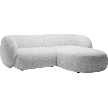 Pohovka Micadoni Světle šedá rohová pohovka Kate 255 cm, pravá
