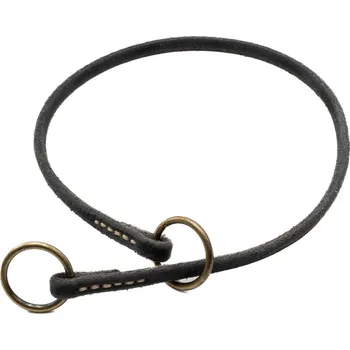 Obojek pro psa Morko Kožený obojek - černá kůže 7mm, kování staromosaz cm: 50