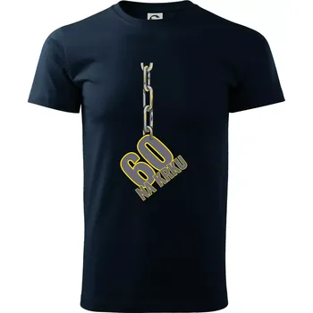 60 let na krku řetěz - Triko extra velké (5-8XL) - 7XL ( Námořní modrá (velmi tmavá - téměř černá) )