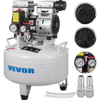 Kompresor Vevor Vertikální vzduchový kompresor 30l 6.6 gallon, 850w, bezolejový, tichý