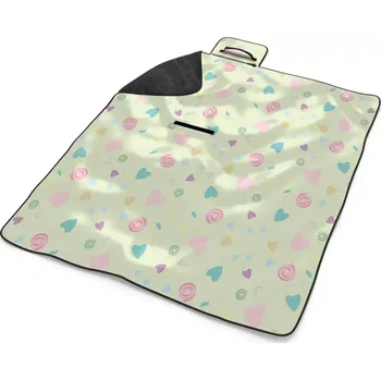 deka Sablio Plážová deka Srdíčka a spirály: 200x140 cm