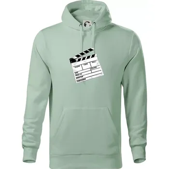 Pánská mikina Filmová klapka - Mikina pánská Cape s kapucí - 4XL ( Sage )