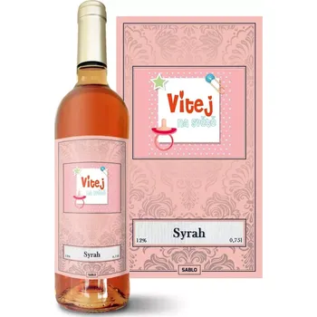 Víno Sablio Růžové víno Vítej na světě 3: 0,75 l