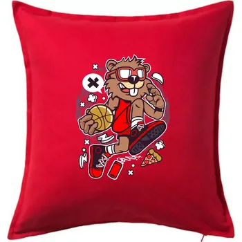 Polštář Sysel basket - Polštář 50x50 - 50x50 - Včetně výplně ( Červená )