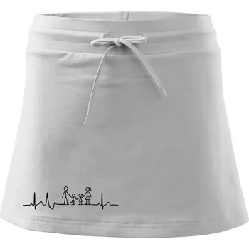 Dámská sukně EKG rodina a dvě holky - Sportovní sukně - two in one - XS ( Bílá )