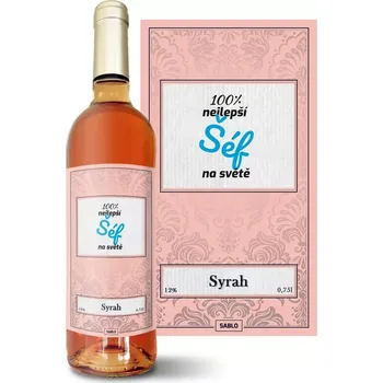 Víno Sablio Růžové víno 100% nejlepší šéf na světě: 0,75 l