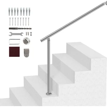 Stavební výplň Vevor Zábradlí na vnější schody 100 cm, montáž na stěnu a podlahu