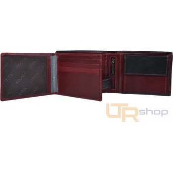 Peněženka 753.115.2007 pánská kožená peněženka Segali - Black-Red