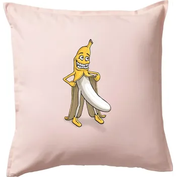 Polštář Úchylný banán (Hana-creative) - Polštář 50x50 - 50x50 - Pouze potah ( Světle růžová )