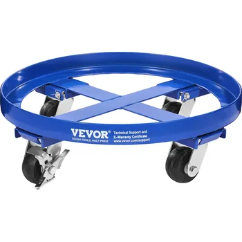zvedák Vevor Nosič sudů 55 gallon, nosnost 2000 lbs, 4 otočná kolečka, příčky