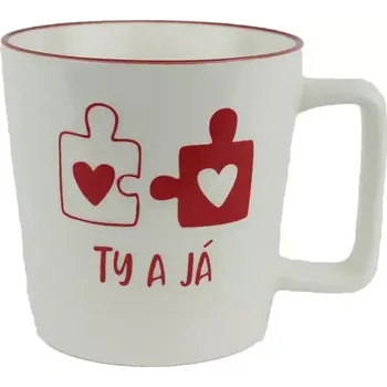 Hrnek s nápisem ''Ty a já'' (Porcelánový hrnek puzzle)