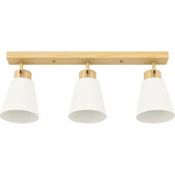 3-světelné stropní svítidlo s dvojitou montáží | přírodní + krémové