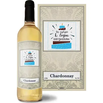 Víno Sablio Bílé víno Vše nejlepší k tvým narozeninám: 0,75 l