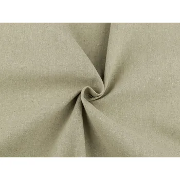 Lněná látka METRÁŽ - 1 (13) béžovozelená