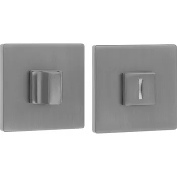 Dveřní kování Interiérová klika Kuchinox Čtvercová rozeta, Klika se zámkem WC