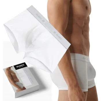 Pánské spodní prádlo Spodní Prádlo Boxerky Atlantic , bílé, velikost L