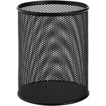 Kalíšek drátěný na tužky, velký, černý