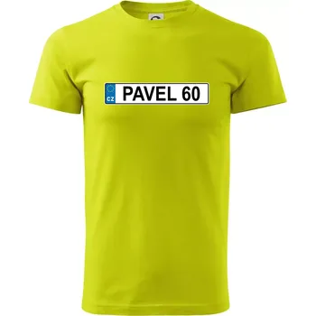 SPZ Pavel 60 - Klasické pánské triko vyšší gramáže - 4XL ( Limetková )