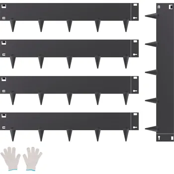 Brýlová obroučka Vevor Ocelové zahradní obrubníky 5 ks 39×5 in ohebné proti rzi černé