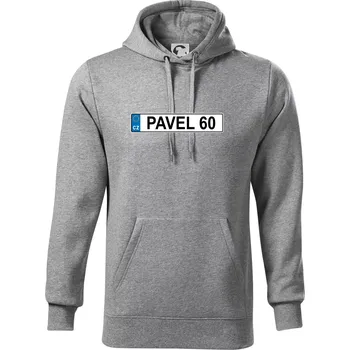 Pánská mikina SPZ Pavel 60 - Mikina pánská Cape s kapucí - 4XL ( Tmavě šedý melír )