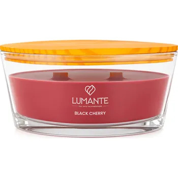 Svíčka LUMANTE Loď s dřevěným knotem Black Cherry 423 g