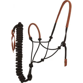 NORTON Set provazové ohlávky s vodítkem Suède Norton, brown/light brown FULL