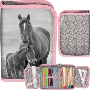 Školní batoh Školní penál rozkládací s náplní Koně PEBH0961 - SLEVA 3% s kodem radost25