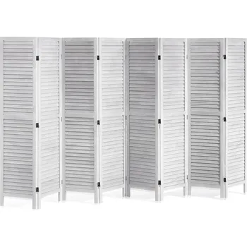 Paraván Vevor Dřevěný skládací paravan 8 panelů, lamelový, 66.9 inches vysoký