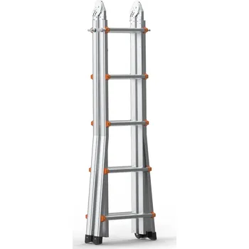 Žebřík Vevor Teleskopický žebřík 17 ft hliníkový skládací a-frame nosnost 330lb