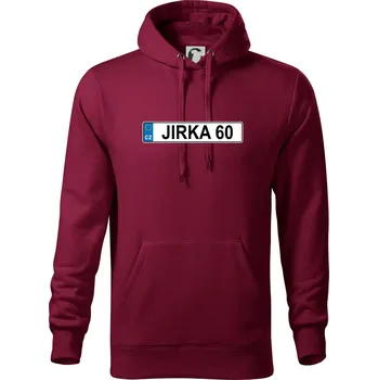 Pánská mikina SPZ Jirka 60 - Mikina pánská Cape s kapucí - 5XL ( Garnet )