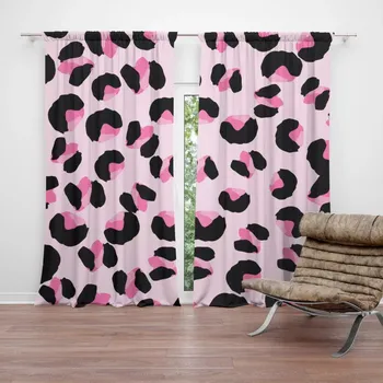 Závěs Sablio Závěs Růžový gepard: 2ks 140x250cm