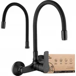 Kuchyňská baterie nástěnná Invena Verso černá