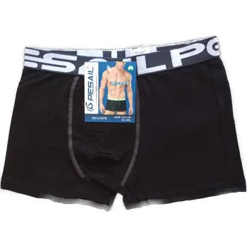 Pesail Chlapecké bavlněné boxerky U1078 Barva: černá, Dětská velikost: 166-172
