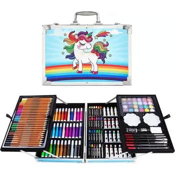 Dřevěná hračka Velká sada na kreslení v kufříku KSBH1172 - SLEVA 3% s kodem radost25