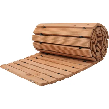 Zahradní můstek Vevor Dřevěná zahradní stezka 8 ft × 17 in, cedrová, protiskluzová, rolovací