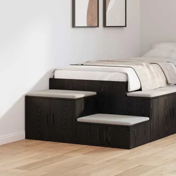 vidaXL Úložná skříňka 2 pcs Černý dub 118 x 41 x 40 cm