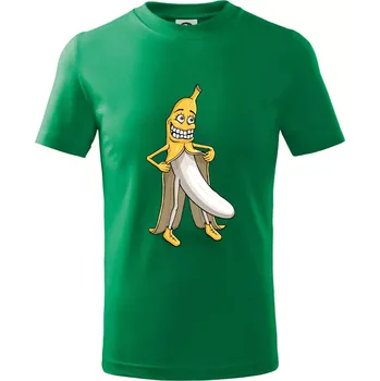 Úchylný banán (Hana-creative) - Tričko dětské bavlněné - 98 cm / 2 roky ( Středně zelená )