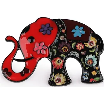 Brož Brož slon - 3 červená