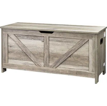 úložný prostor na hračky Vevor Dřevěná dětská truhla na hračky s pantem šedá, 38.98×15.55×18.9"