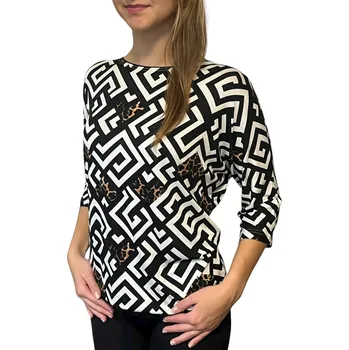 Dámská halenka Halenka Pratto černo-bílá střih netopýr velikost pratto: 50