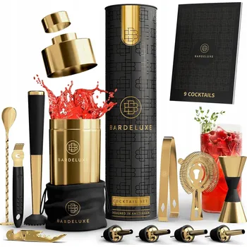 Shaker BARMANSKÁ SADA 12 DÍLŮ NEREZOVÁ OCEL SHAKER 750ML KRÁSNÉ KRABIČKA