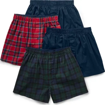 Boxerky 718345 - Tchibo - Flanelové boxerky - pro muže - vel. XL/7 - barva: modrá/kostkovaný