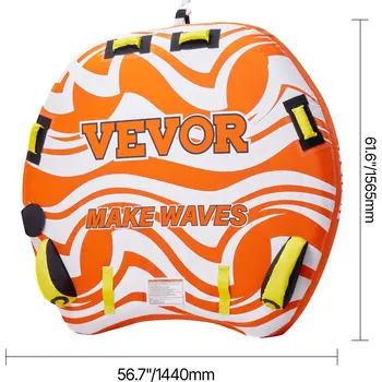 Člun Vevor Nafukovací tuba pro člun 1–2 osoby, nosnost 340lbs, polstrované úchyty