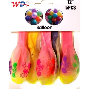 Balónek Nafukovací balonky dvojité s potiskem balení 5ks mix druhů Varianta: Hvězdičky